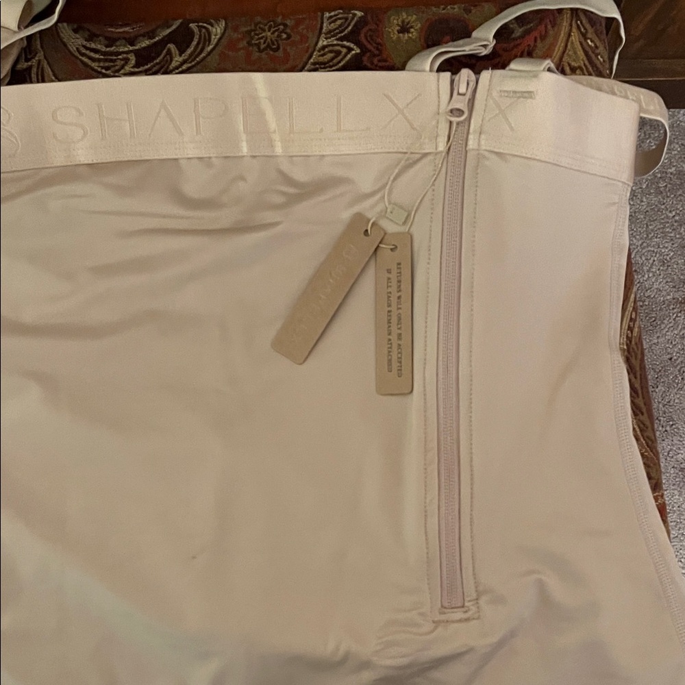 Shapellx High-Waist Nude Shapewear Brief with Zipper